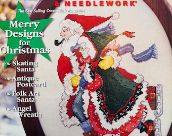Revista de punto de cruz Better Homes and Garden 1999 - Papá Noel navideño