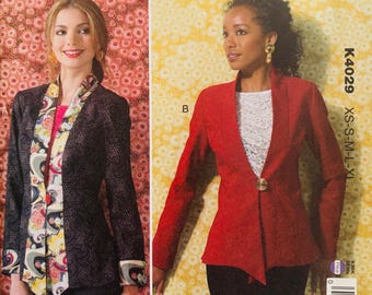 Sewing Pattern Kwik Sew 4029 Women's Semi-Fitted Lined Jacket - Sz. XS-S-M-L-XL (31.5-32.5")(34.-35.5")(37-38.5")(40-41.5")(43-45") Uncut