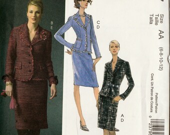 Sewing Pattern McCall's 4917 Misses Women's Fitted  Lined Jacket and Skirt- Size 6-8-10-12 - Bust 30.5-31.5-32.5-34"  Uncut Factory Folds