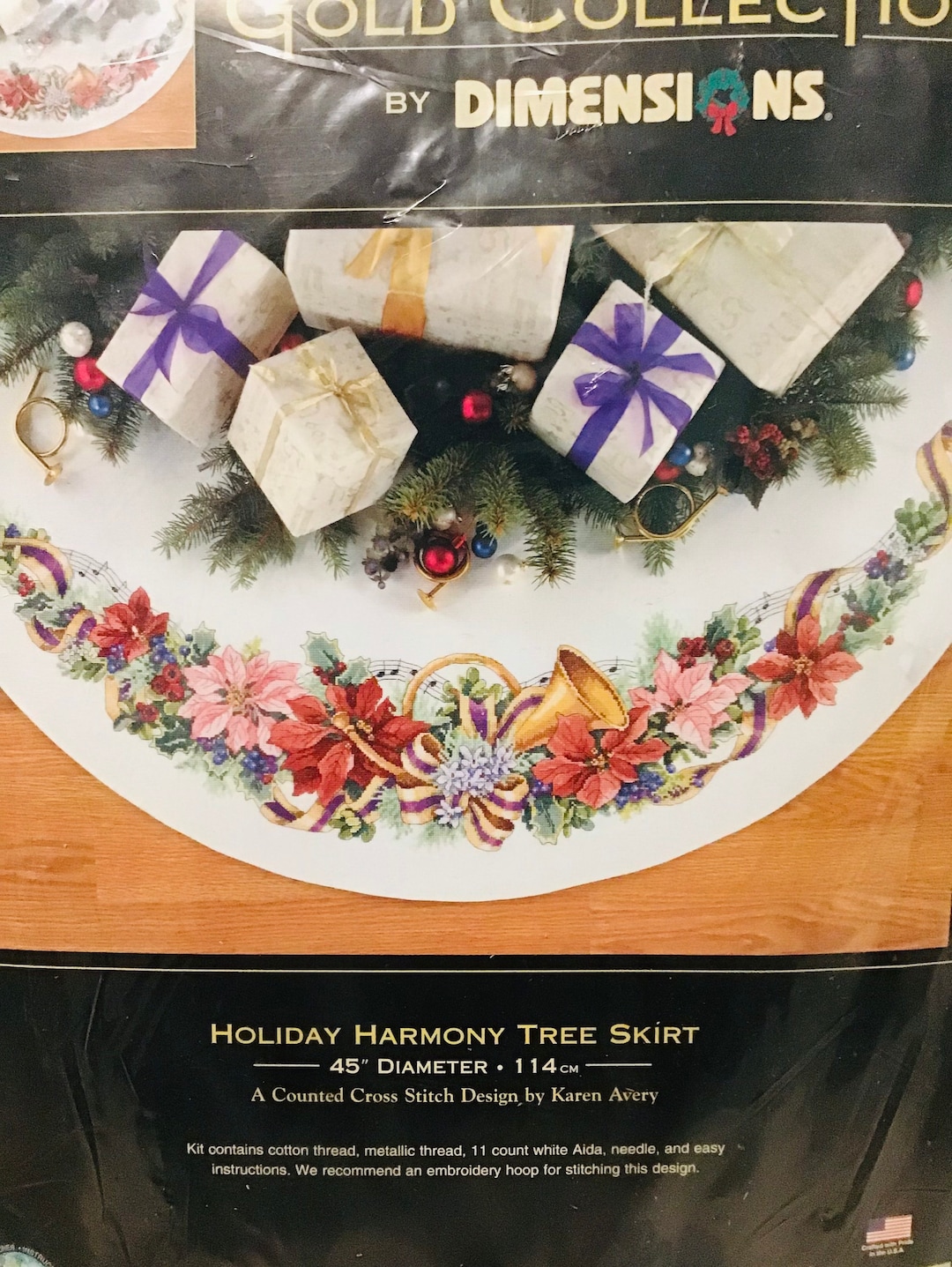 Gold Collection by Dimensions Christmas Holiday Harmony Tree Etsy