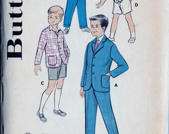 Vintage 50's Sewing Pattern Butterick 8447 Boy's Suit, Pants in 2