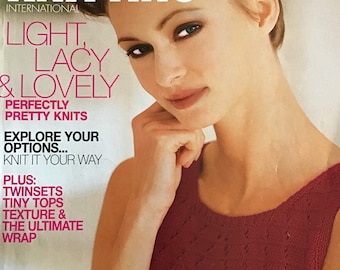 Vogue Knitting Pattern International Magazine Spring Summer 2000 Women’s Dress Ruana Cardigan  Long Sweater Coat - 37 Designs