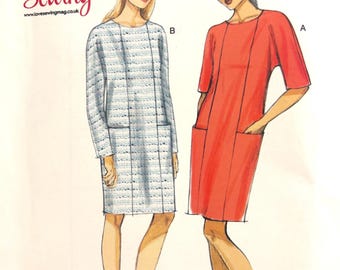 Sewing Pattern Vogue 9023 Women’s Fitted Pullover Dress  - Size XS-S-M-L-XL-XXL (4-6, 8-10, 12-14, 16-18, 20-22, 24-26) Uncut Factory Folds