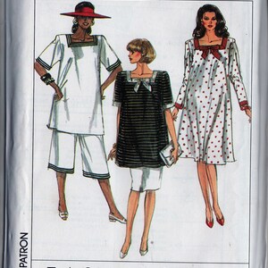 Sewing Pattern Simplicity 9173 Womens&#39; Maternity Dress, Long and Short Sleeve Tunic & Calf length Wide legged Pants Sz 8-10-12-14-16 - Uncut