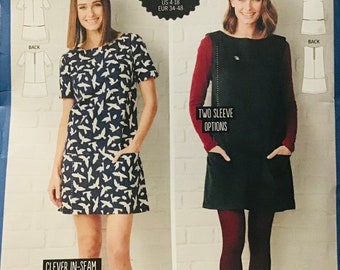 Sewing Pattern Simply Sewing The Carnaby Shift Dress  - Size 6-8-10-12-14-16-18-20 Bust 34-35-37-39-42-45-48-51” - Uncut FF