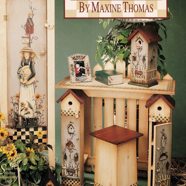 Tole Painting Book Pattern - Country Primitives 4 by Maxine Thomas - Birdhouse, Christmas, Nativity, Angel