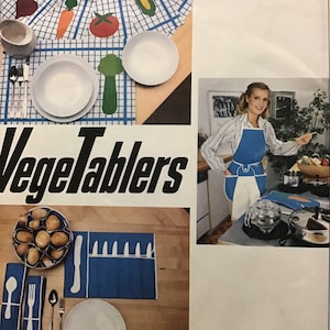 Symönster Vogue 1892 Vegetarian - Förkläde Ugnsvantar Bordsunderlägg Gryta Vante Brödrostöverdrag Bullvärmare Varmhållare Oklippt FF
