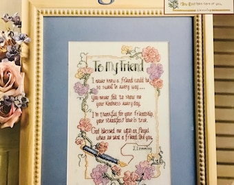 Cross Stitch Pattern - Leisure Arts - Friendship Thoughts - Designs by Jorja Hernandez