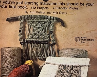 Macrame Pattern Book - Macrame for Beginners Wall hanging Table Pot Holder Christmas Tree - Original Not a PDF