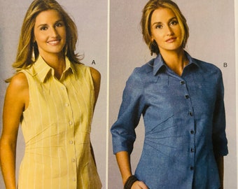 Sewing Pattern Butterick 6026 Katherine Tilton  Women's Fitted Top - Size 8-10-12-14-16 Bust 31.5-32.5-34-36-38” - UNCUT FF