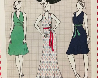 Sewing Pattern Cotton & Chalk No. 07 Women’s Dress - Size 6-8, 10-12, 14-16, 18-20 XS-S-M-L-XL - Uncut FF