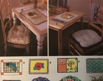 Sewing Pattern Simplicity 8696 Place Mats and Chair Pads   - Uncut FF