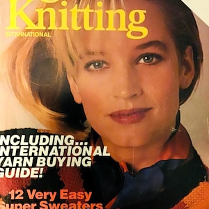 Vogue Knitting International Magazine Autumn Winter 1984 - Women’s Sweaters Perry Ellis - Patchwork Afghan - Cover has Shelfwear Not A PDF