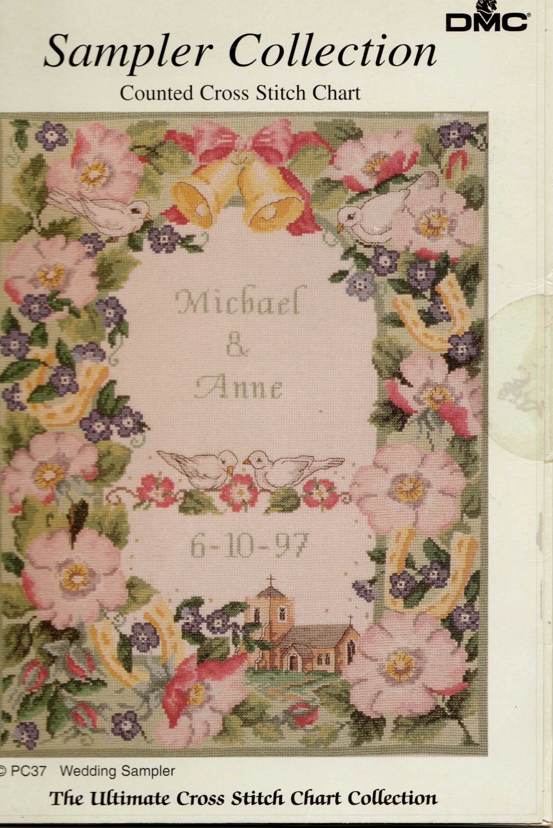 Dmc Counted Cross Stitch Sampler Pattern Wedding Sampler Etsy