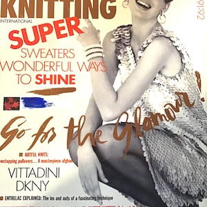 Vogue Knitting Pattern International Magazine Winter 91-92 Women&#39;s Wrap Dress Girl’s Leggings - 25 Designs