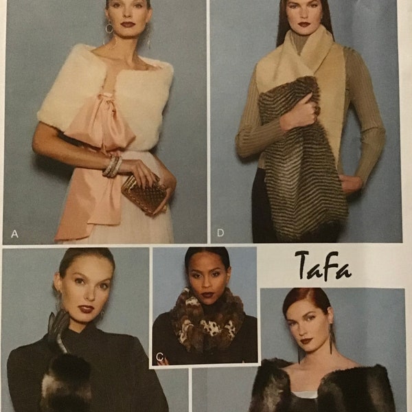 Sewing Pattern Vogue 9234 Women’s Accessories Wrap Scarves and Gloves - Size One Size - Uncut FF - Tafa