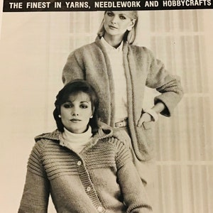 Mary Maxim Knitting Pattern Women’s Hooded Cardigan - Size 32-34-36-38-40 - Original not PDF Leaflet No 4363-64