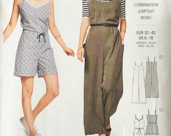 Sewing Pattern Burda 6408 Style Women’s Overall Jumpsuit - Size 6-8-10-12-14-16 - Uncut Factory Folds - writing on envelope