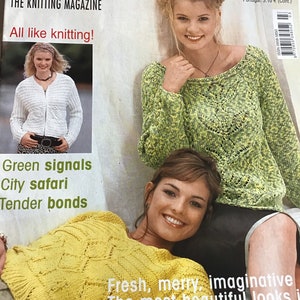 Revista Sandra The Knitting Pattern, marzo de 2003 - 33 diseños - Suéteres tipo cárdigan para mujer y niña