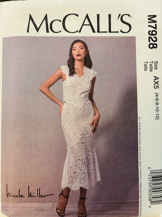 Sewing Pattern Mccall's 7928 Nicole Miller Women's Special Occasion Dress - Size 4-6-8-10-12 Bust 29.5-30.5-31.5-32.5-34 - Uncut FF - Etsy Sewing Pattern Mccall's 7928 Nicole Miller Women's Special Occasion Dress - Size 4-6-8-10-12 Bust 29.5-30.5-31.5-32.5-34 - Uncut FF - Etsy