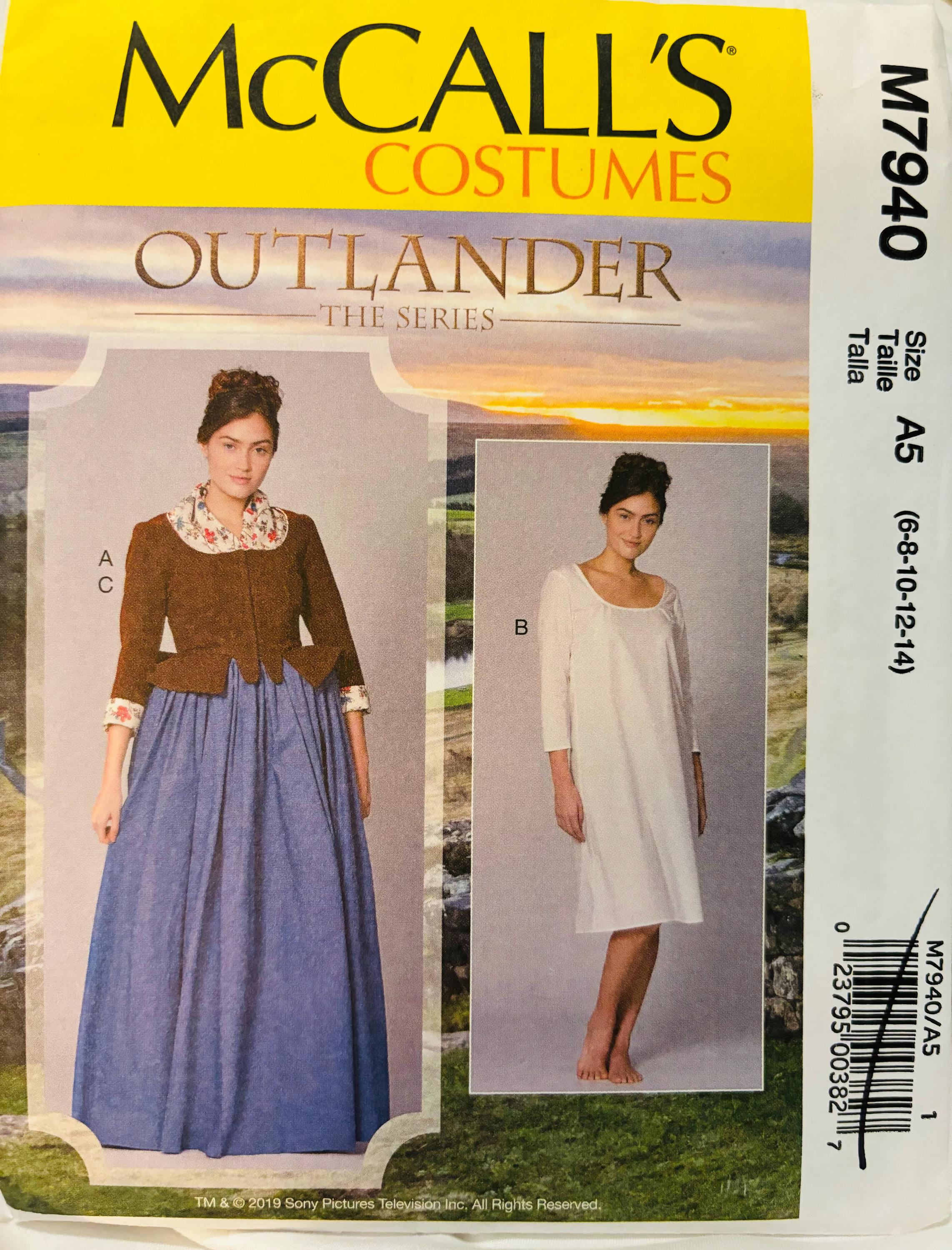 Sewing Pattern Mccall’s 7740 Women’s Costume the Outlander Size 6-8-10 ...