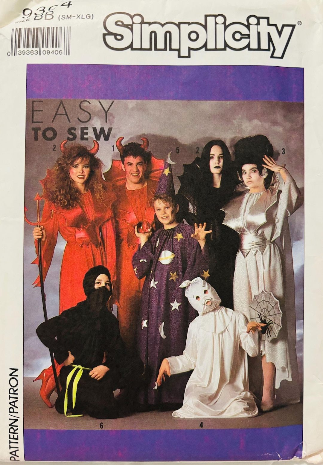 Sewing Pattern Simplicity 9304 Adult’s Mens’ Women’s’ Costume Ninja ...