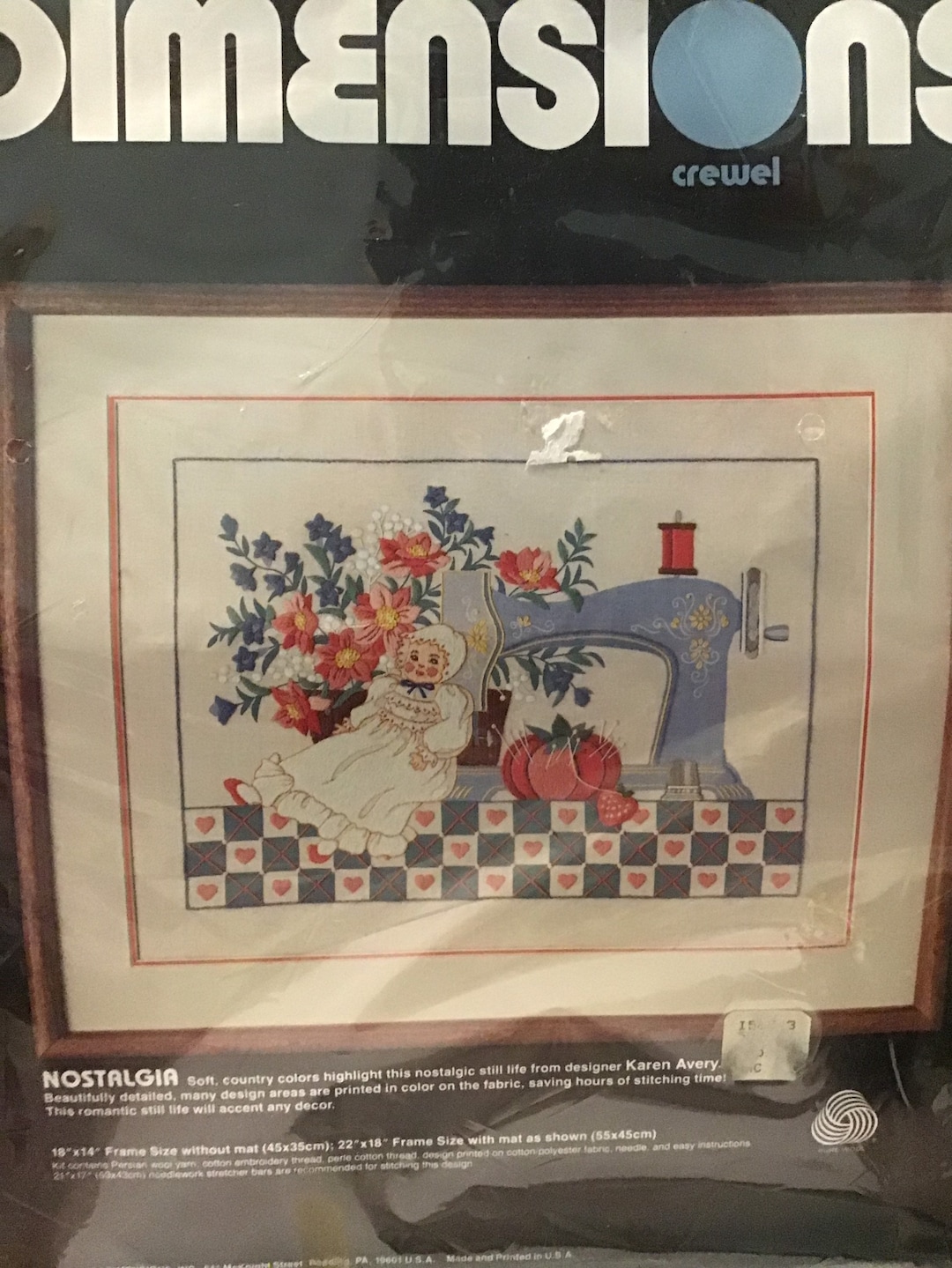 Vintage Dimensions Crewel Embroidery Nostalgia by Karen Very Approx