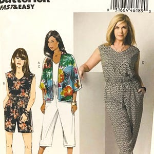 Sewing Pattern Butterick 6224 Women’s Kimono and Jumpsuit Size 26W-28W-30W-32W Bust 48-50-52-54” - Uncut FF