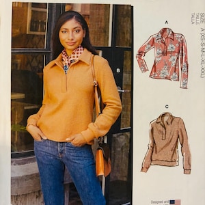 Puede incluir: Un patrón de costura para una camisa con cuello con múltiples opciones de vista. El patrón incluye instrucciones para hacer la camisa en las tallas XS-S-M-L-XL-XXL. El patrón está diseñado e impreso en los Estados Unidos.