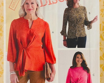 Sewing Pattern Butterick 6813 Women’s Top - Size 16-18-20-22-24 Uncut FF