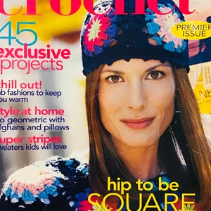 Crochet Pattern - Simply Creative Crochet Magazine - 2003 Granny Square Poncho Hat Skirt Panda Afghan
