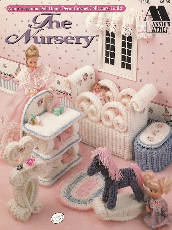 Fashion Doll Bedroom Rug Pillow fits Barbie Annie/'s Crochet Pattern Leaflet