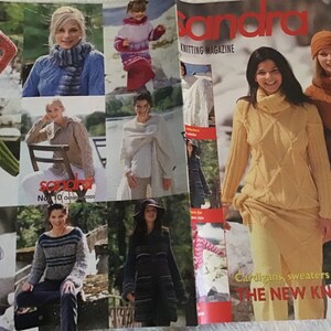 Sandra The Knitting Pattern Magazine Women’s Girls Sweaters Cardigan Leg Warmers Hats Scarf October 2005 - 49 Designs