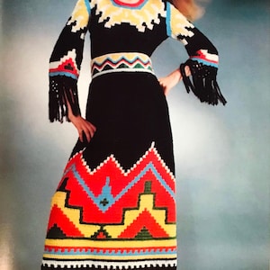 Knitting & Crochet Pattern - Bear Brand - Women’s Southwest Cardigan Vest Cape - NOT A PDF