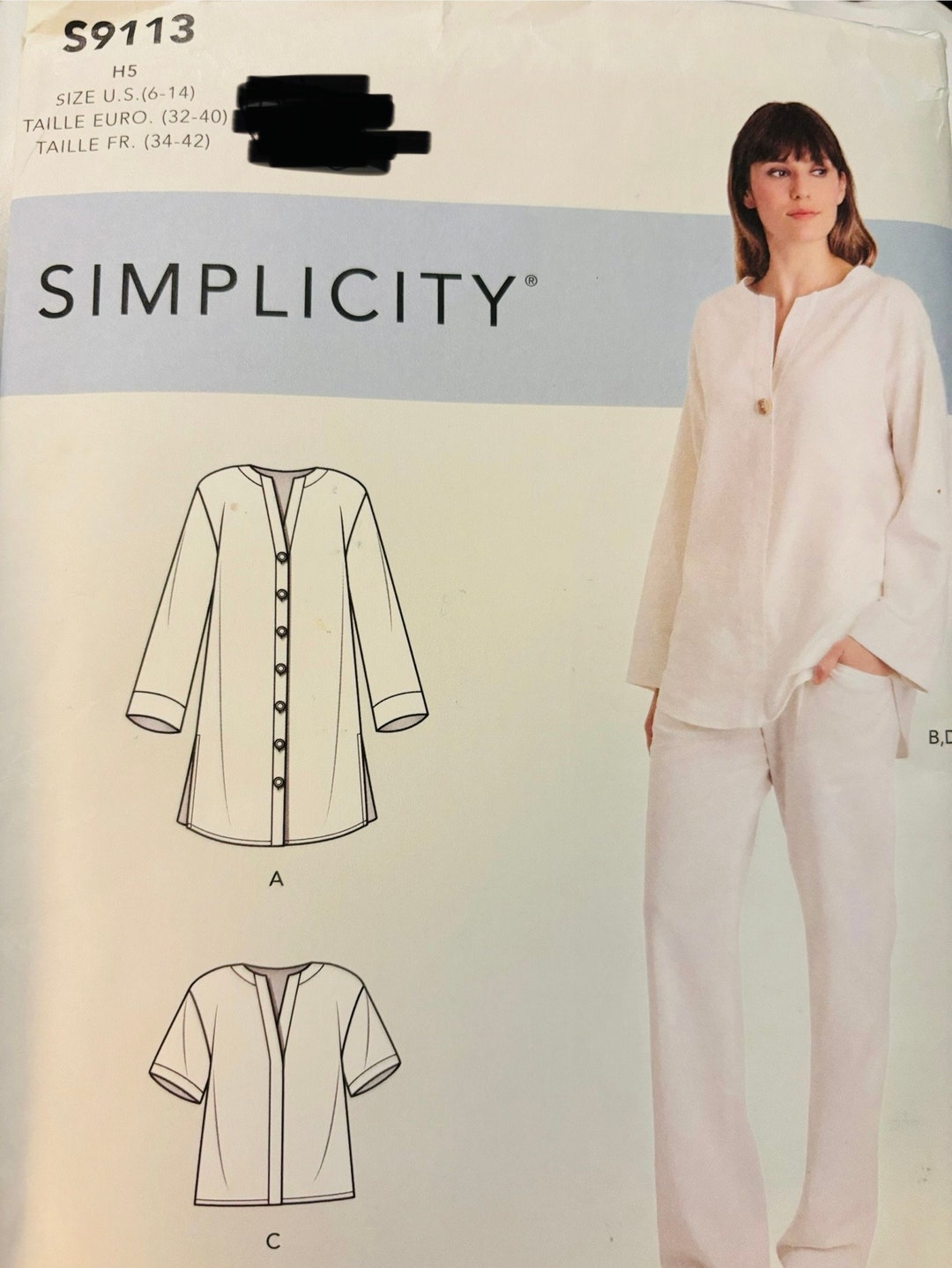 Sewing Pattern Simplicity 9113 Women’s Tunic Top and Pull-on Pants Sz 6 ...