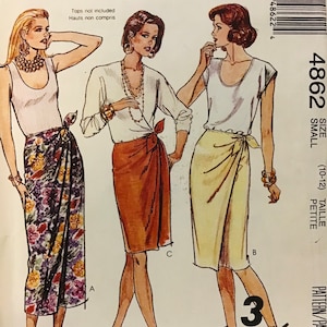 Sewing Pattern McCall’s 4862 Women’s Wr Skirt - Size 10-12  Uncut Factory Folds