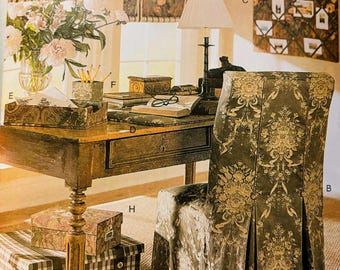 Sewing Pattern Butterick 4043 - Home Office Accessories - Window Shade Chair Cover Blotter Memo Board  Uncut FF - Envelope has Shelfwear