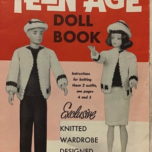 Mary Maxim Knitting Pattern Teen Age Doll Book Designed Wardrobe to Fit 11 1/2 Dolls - Original not PDF