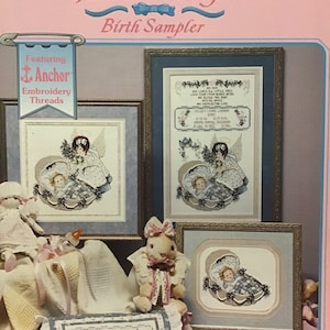 Cross Stitch Pattern Chart Guardian Angels birth Sampler - Stoney Creek Livre 179