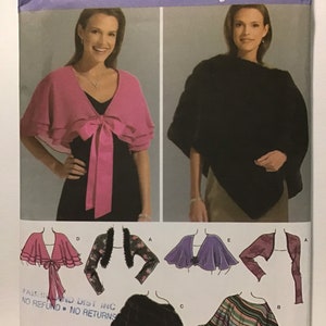 Sewing Pattern Simplicity 4742 Women’s Capelet, Poncho and Shrug - Size XXS-XS-S - Size 4, 6-8, 10-12 - Uncut Factory Fold