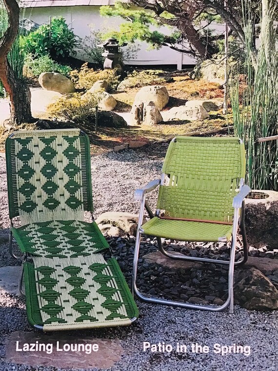Plaid Macrame Book - Furniture Fanfare Over 22 Projects for Lawn Furniture Chair Bottoms Footstools Original - Not a PDF - Norway