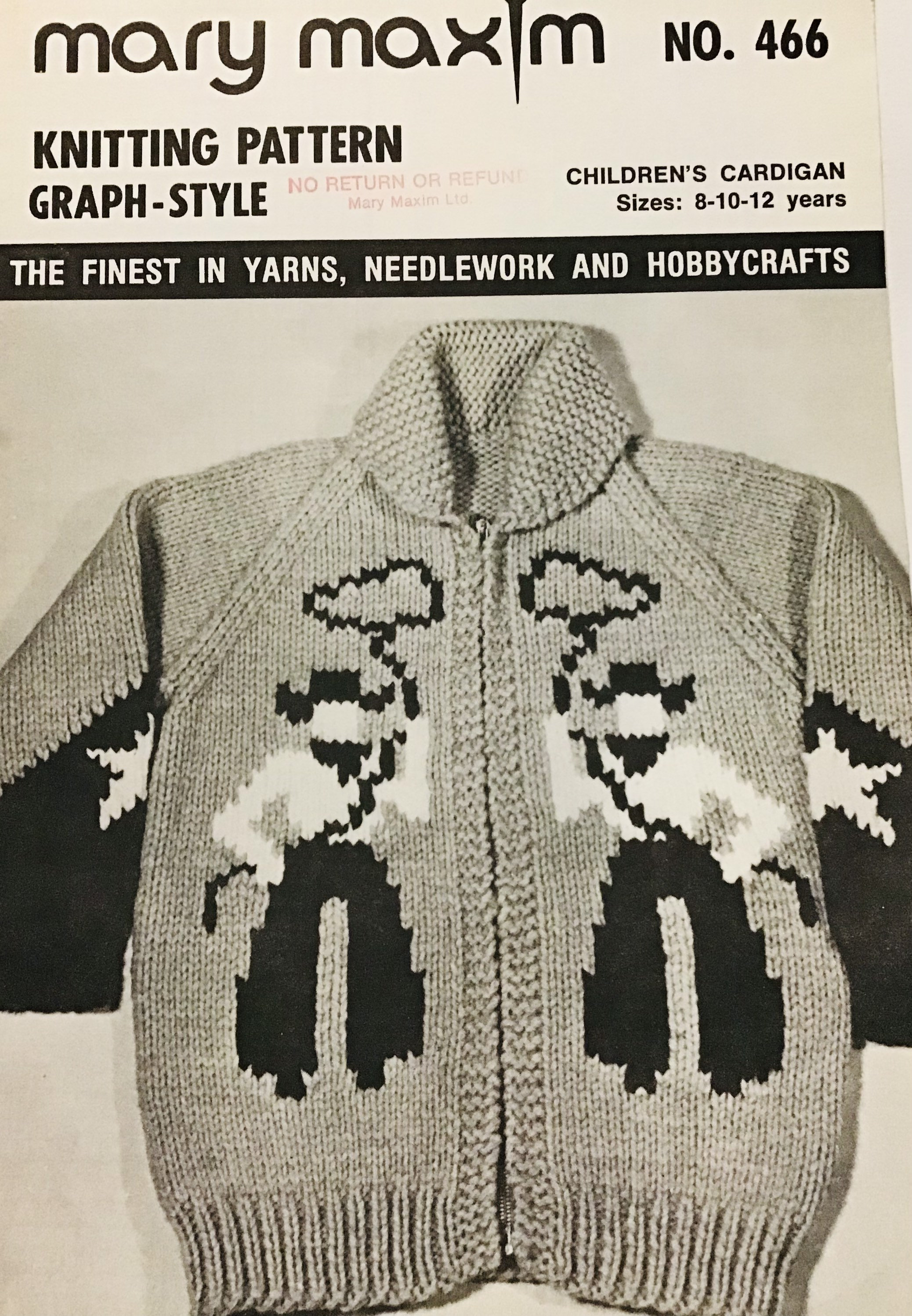 Vintage Mary Maxim Knitting Pattern Children's Boys Girl's Cowboy