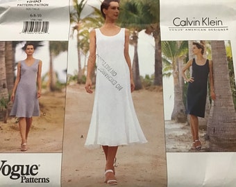 Vogue Designer Calvin Klein Dress Neckline Variations - Etsy