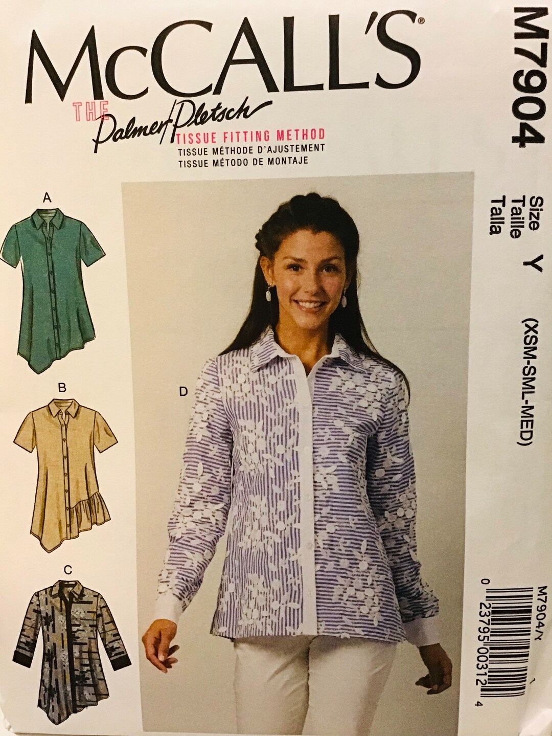 Sewing Pattern Mccall's 7904 Palmer Pletsch Women's Misses Loose ...