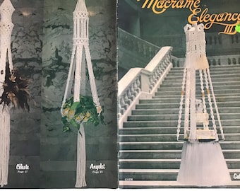 Vintage 70’s Macrame Elegance III - Plant Pot Hanger Holder, Necklace, Choker, Nursery, curtains - Not a PDF