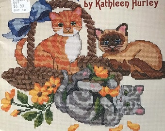 ヴィンテージクロスステッチパターン、キャスリーン・ハーレー著、1987