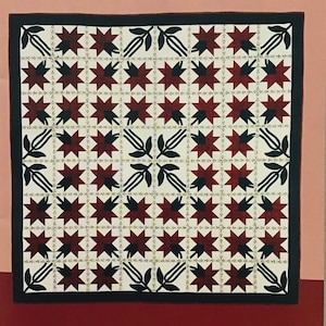 Quilt Pattern - Christmas Lily Quilt - Finished Size 70” x 70” - Designed by Harriet Hargrove - C & T Publishing