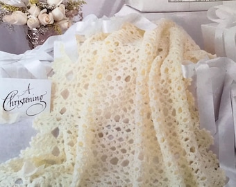 Crochet Pattern - Keepsake Baby Afghans - Christening Blanket - Designs by Kay Meadows - Leaflet has shelfwear