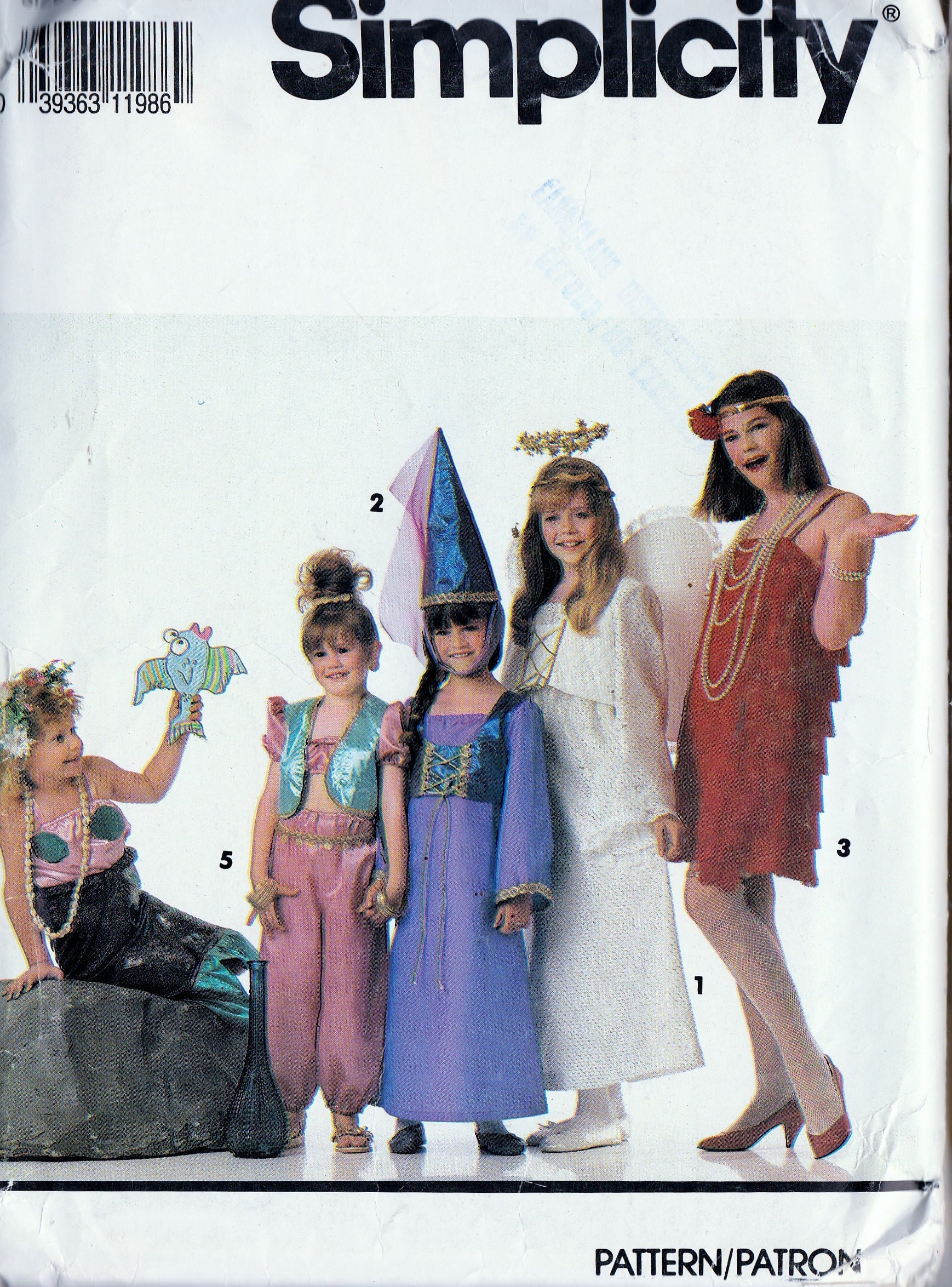 Childs Costume Flapper Princess,Genie Harem Girl,Mermaid SIMPLICITY ...