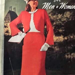 Vintage Knitting Pattern Corticelli Hand-Knits for Men & Women Book KP49 Bed Jacket Socks Pullover Sweater